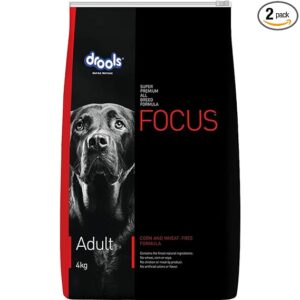 Drools Focus Adult Super Premium Dry Dog Food, Chicken, 4Kg, 1 Count